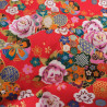 Coton Imprimé Rose et Sakura Rouge - Maison Klem