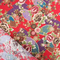 Coton Imprimé Keiko Rouge - Maison Klem