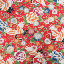 Coton Imprimé Tancho Rouge - Maison Klem