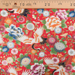 Coton Imprimé Tancho Rouge - Maison Klem