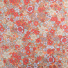 Tissu Coton Fleuri Orange - Maison Klem
