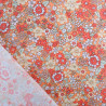 Tissu Coton Fleuri Orange - Maison Klem