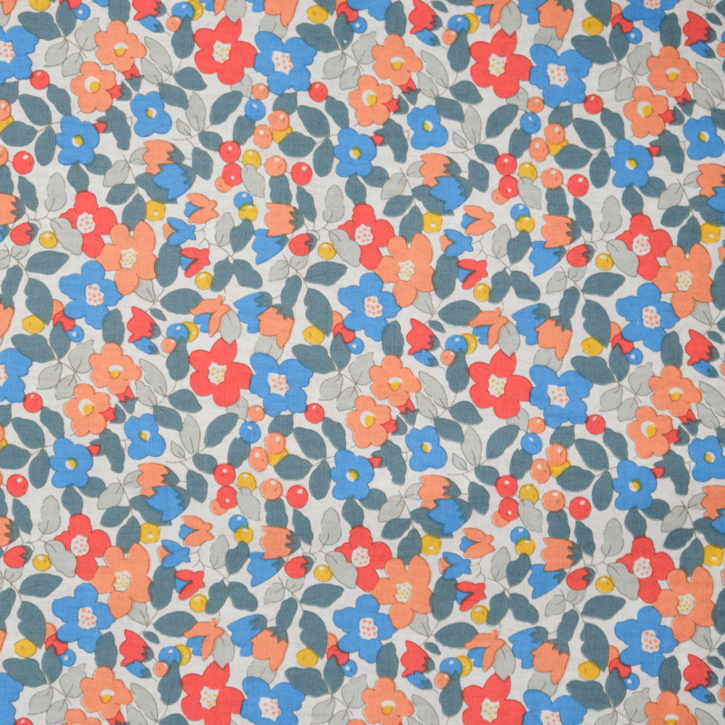 Tissu Coton Fleuri Délice - Maison Klem