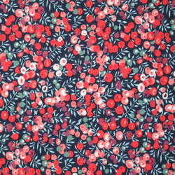 Tissu Coton Fleuri Rouge - Maison Klem