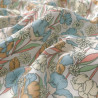 Popeline de Coton imprimé Fleurs Bleu Pastel - Maison Klem