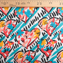 Popeline de Coton Imprimé Cœur Coloré - Maison Klem