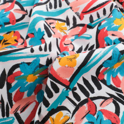 Popeline de Coton Imprimé Cœur Coloré - Maison Klem