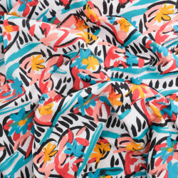 Popeline de Coton Imprimé Cœur Coloré - Maison Klem