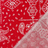 Popeline de Coton Imprimé Bandana Foulard Rouge Eclatant - Maison Klem