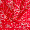 Popeline de Coton Imprimé Bandana Foulard Rouge Eclatant - Maison Klem