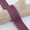 Sangle Coton Lurex Argent 30MM Prune - Maison Klem