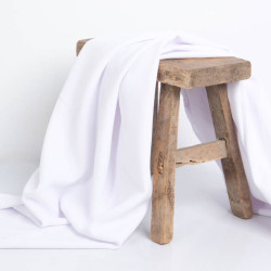 Tissu  Crêpe Lourd Blanc - Sofia - Maison Klem