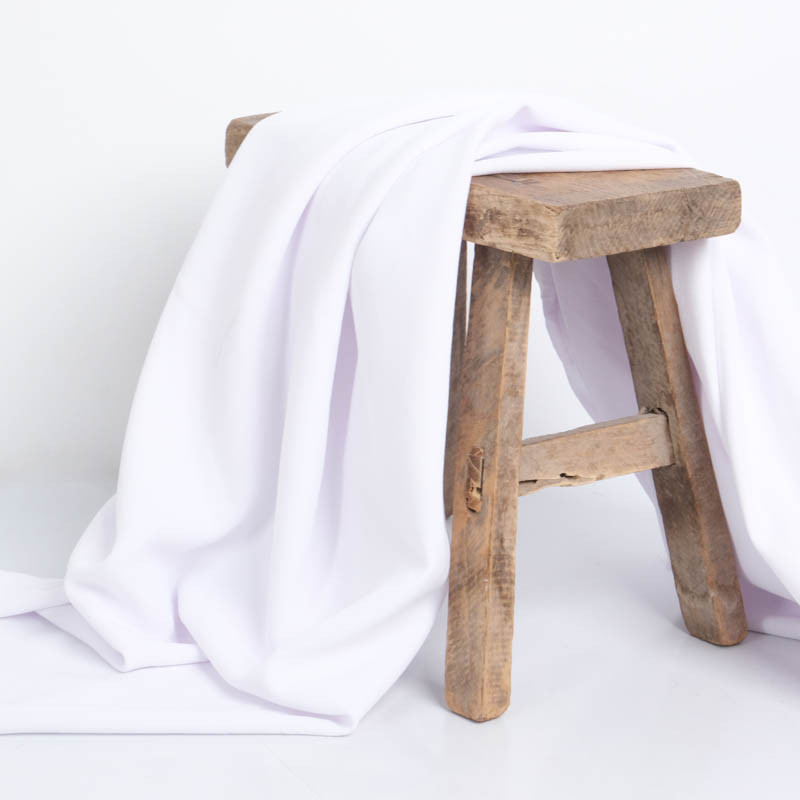 Tissu  Crêpe Lourd Blanc - Sofia - Maison Klem
