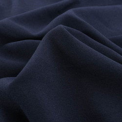 Tissu  Crêpe Lourd Navy - Sofia - Maison Klem