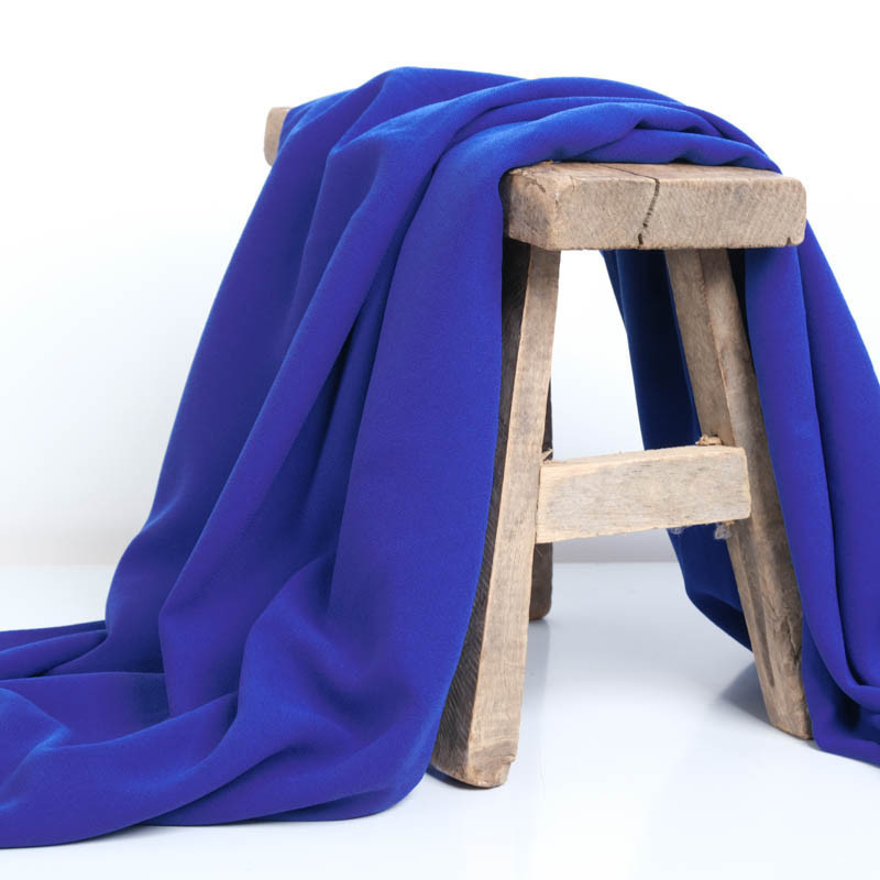 Tissu Crêpe Lourd Bleu Electrique - Sofia - Maison Klem