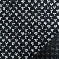 Coton Imprimé Bretagne Triskèle Fond Noir - Maison Klem