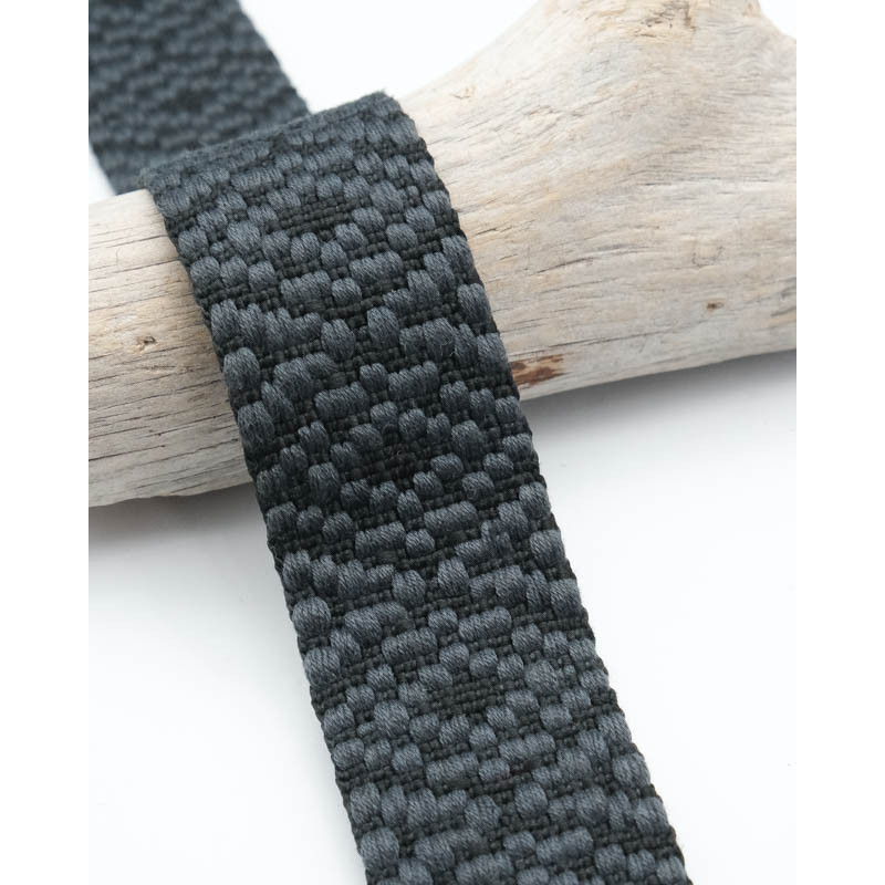 Sangle Fantaisie Losanges Gris Clair 38MM - Maison Klem