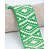 Sangle Fantaisie Losanges Vert Vif 38MM - Maison Klem