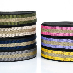 Sangle Lurex Chevrons 38 mm - Maison Klem