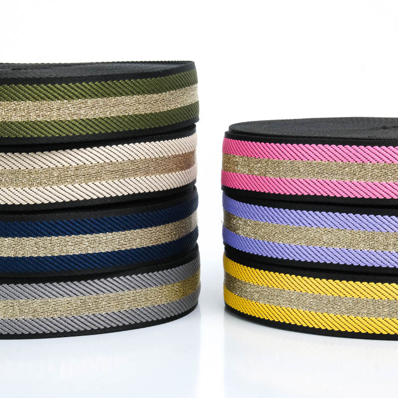 Sangle Lurex Chevrons 38 mm - Maison Klem