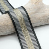 Sangle Lurex Chevrons Gris 38 mm - Maison Klem