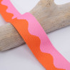 Sangle Bicolore Waves Rose et Orange 38mm - Maison Klem