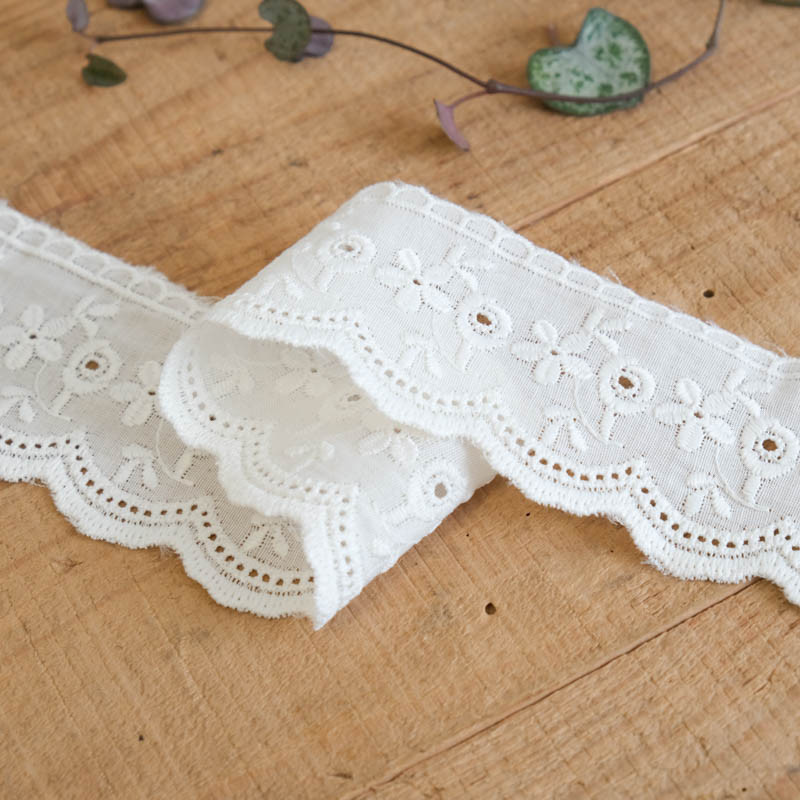 Galon Broderie Anglaise Ecru - Kate - Maison Klem