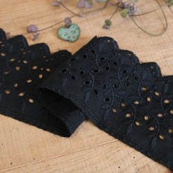 Galon Broderie Anglaise Noir - Eleanor - Maison Klem