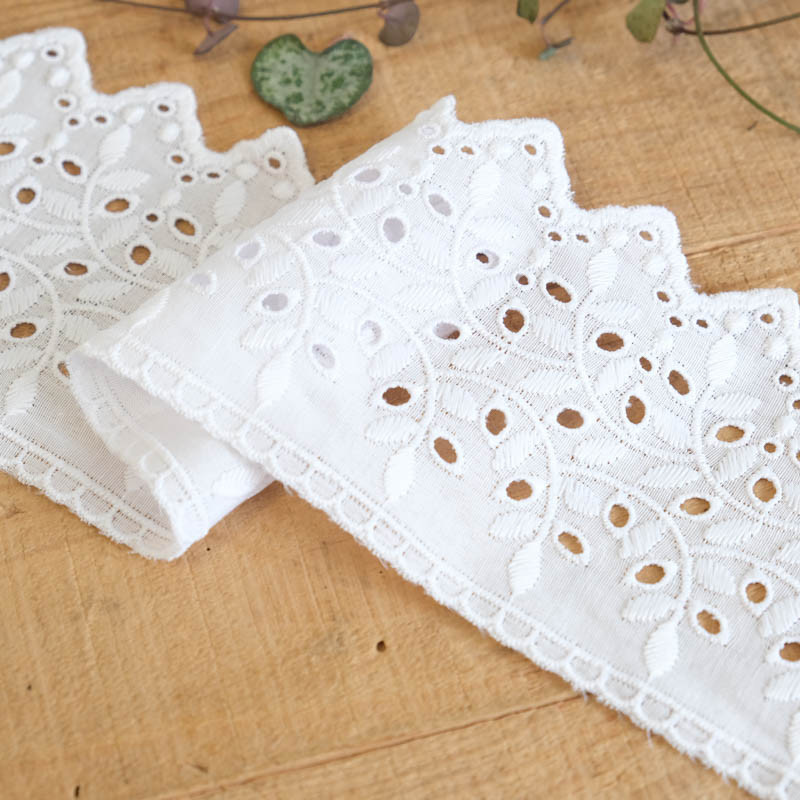 Galon Broderie Anglaise Blanc - Eleanor - Maison Klem