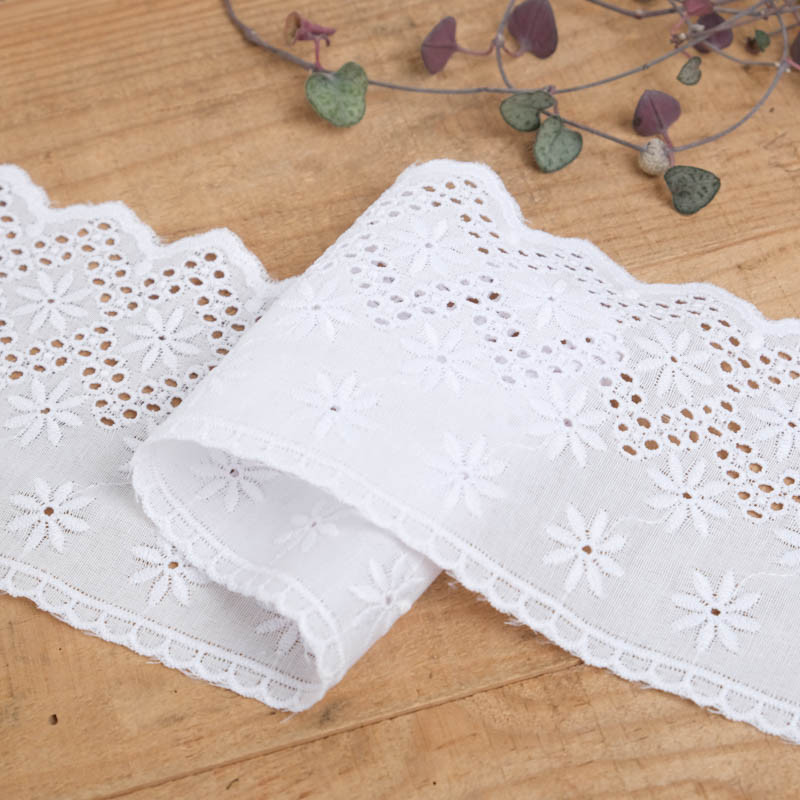 Galon Broderie Anglaise Blanc - Charlotte - Maison Klem