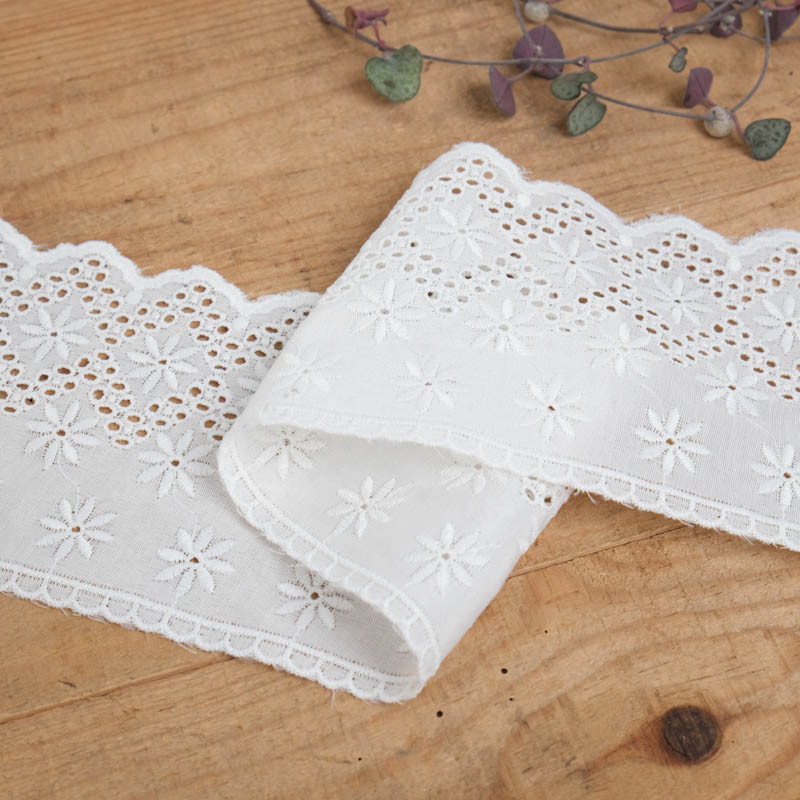 Galon Broderie Anglaise Ecru - Charlotte - Maison Klem