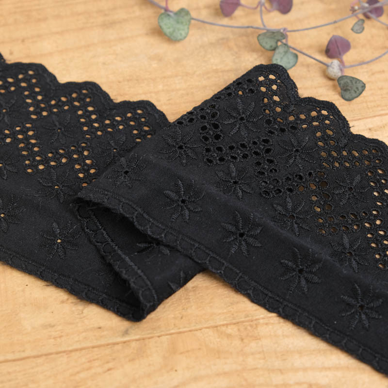 Galon Broderie Anglaise Noir - Charlotte - Maison Klem