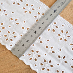 Galon Broderie Anglaise Blanc - Daphné - Maison Klem