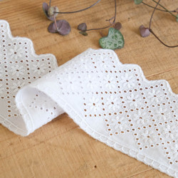 Galon Broderie Anglaise Blanc - Victoria - Maison Klem