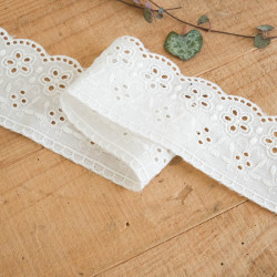 Galon Broderie Anglaise Ecru - Lily - Maison Klem
