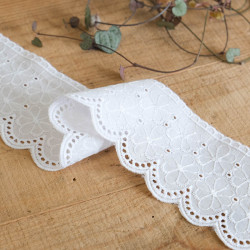 Galon Broderie Anglaise Blanc - Lizbeth - Maison Klem