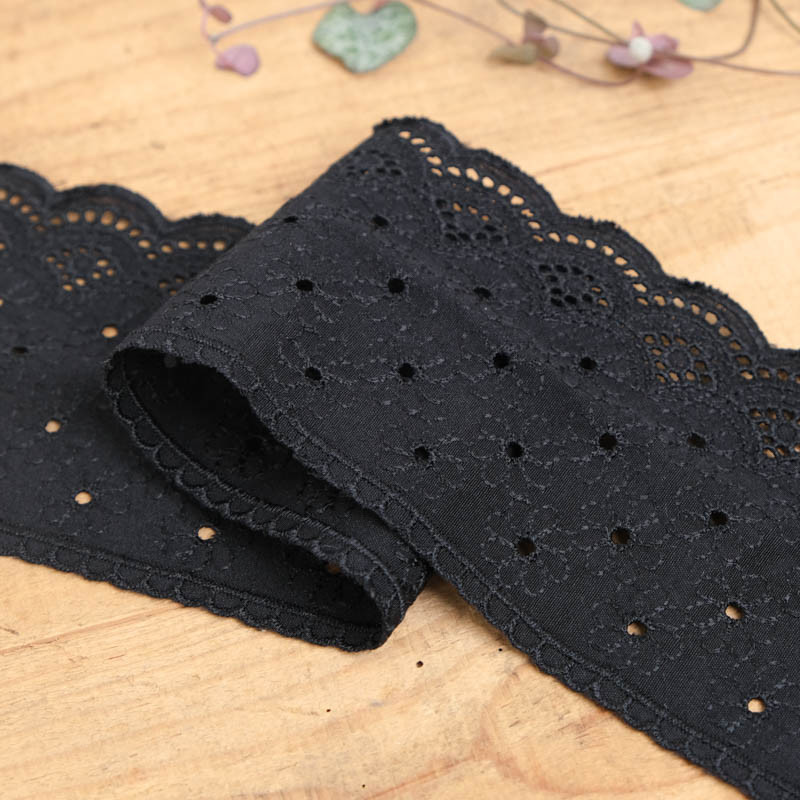 Galon Broderie Anglaise Noir - Eloise - Maison Klem