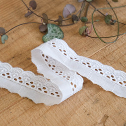 Galon Broderie Anglaise Blanc - Grace - Maison Klem