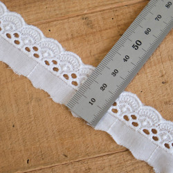 Galon Broderie Anglaise Blanc - Grace - Maison Klem
