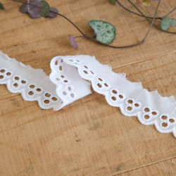 Galon Broderie Anglaise Blanc - Bridget - Maison Klem