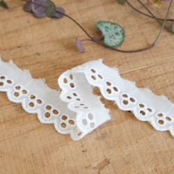 Galon Broderie Anglaise Ecru - Bridget - Maison Klem