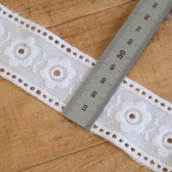 Galon Broderie Anglaise Blanc - Penelope - Maison Klem