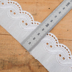 Galon Broderie Anglaise Blanc - Franscesca - Maison Klem