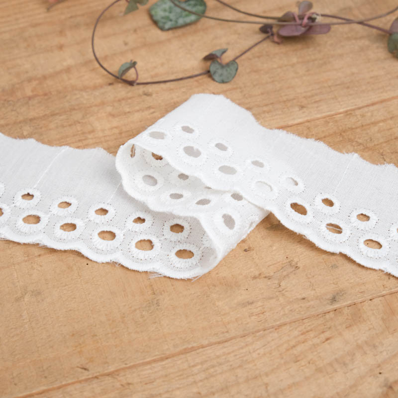Galon Broderie Anglaise Ecru - Harriet - Maison Klem