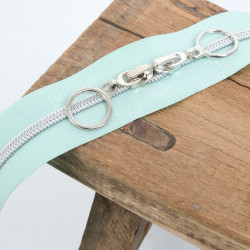 Fermeture En Nylon Double Curseur Vert D'eau 40CM - Maison Klem