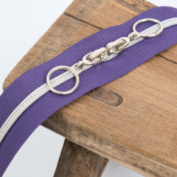 Fermeture En Nylon Double Curseur Prune 40CM - Maison Klem
