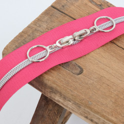 Fermeture En Nylon Double Curseur Fuchsia 40CM - Maison Klem