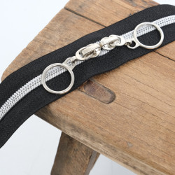 Fermeture En Nylon Double Curseur Noir 40CM - Maison Klem