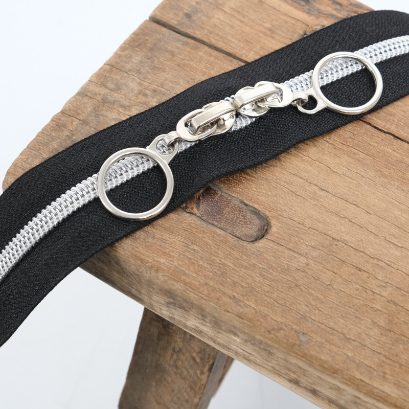 Fermeture En Nylon Double Curseur Noir 40CM - Maison Klem