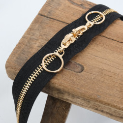 Fermeture Double Curseur Cercle Or - Maison Klem